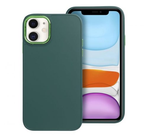 Frame Apple iPhone 11 szilikon tok, zöld