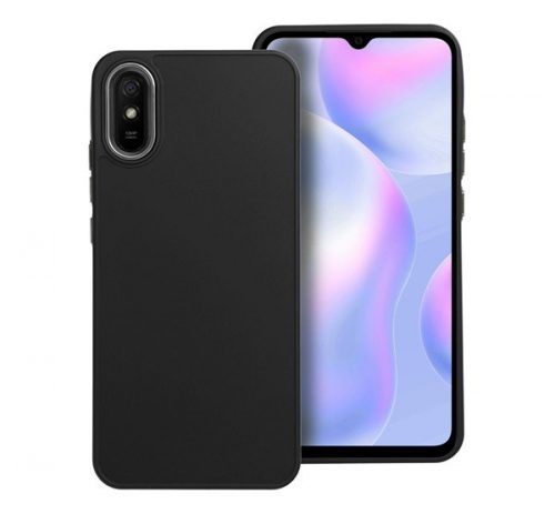 Frame Xiaomi Redmi 9AT/Redmi 9A közepesen ütésálló tok kameravédő kerettel, fekete