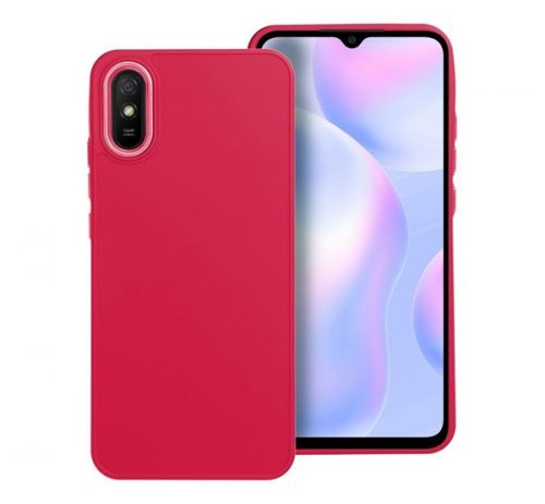 Frame Xiaomi Redmi 9AT/Redmi 9A közepesen ütésálló tok kameravédő kerettel, magenta