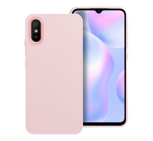 Frame Xiaomi Redmi 9AT/Redmi 9A közepesen ütésálló tok kameravédő kerettel, rózsaszín