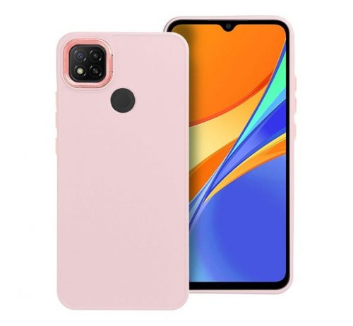 Frame Xiaomi Redmi 9C/9C NFC szilikon tok, rózsaszín