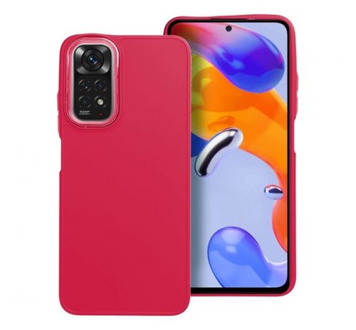 Frame Xiaomi Redmi Note 11/11S közepesen ütésálló tok kameravédő kerettel, magenta