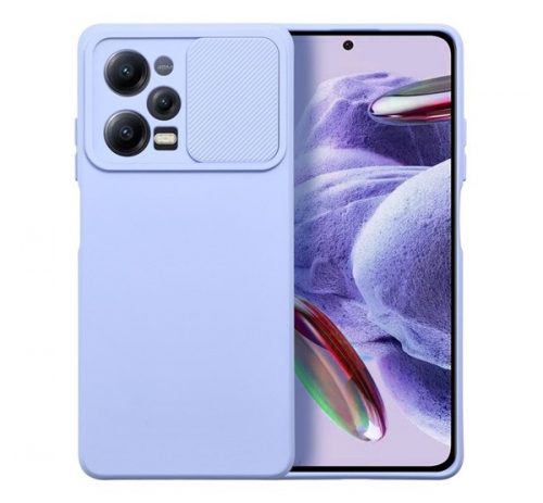 Slide Xiaomi Redmi Note 12 Pro 5G, kameravédős szilikon tok, levendula