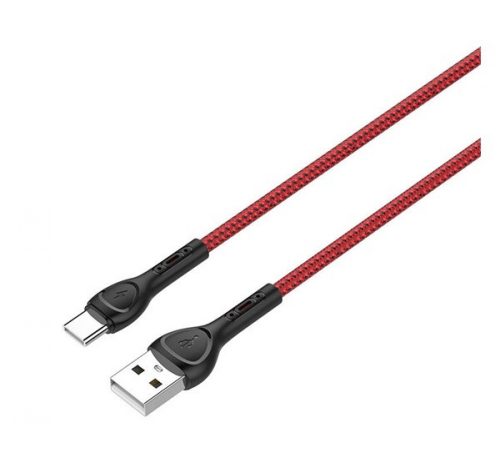 LDNIO LS482 USB / Type-C töltő- és adatkábel, 2m piros