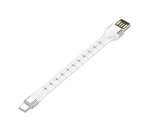 LDNIO LS50 USB-Type-C adatkábel, 0,15m, fehér