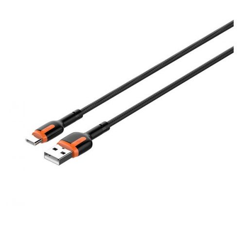 LDNIO LS531 USB-Type-C adatkábel, 1m, szürke-narancs