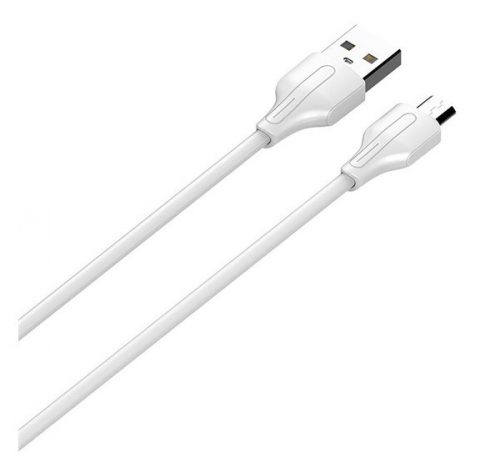 LDNIO LS543 USB / microUSB töltő- és adatkábel, 2,1A, 3m, fehér