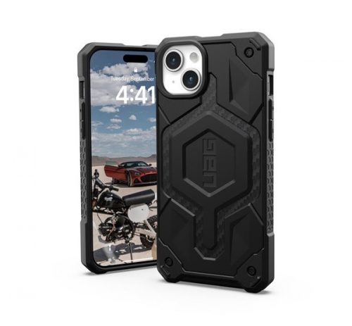 UAG Monarch Pro MagSafe Apple iPhone 15 Plus hátlap tok, carbon fiber