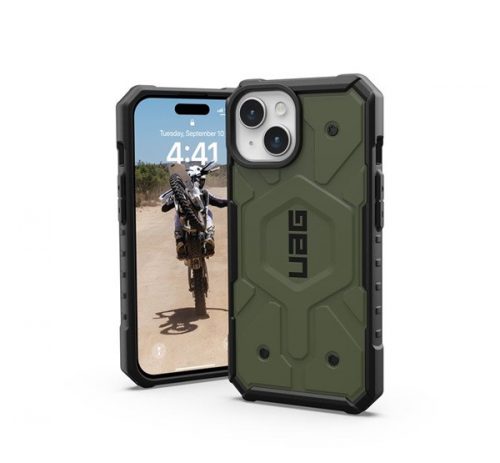 UAG Pathfinder MagSafe Apple iPhone 15 hátlap tok, olive drab