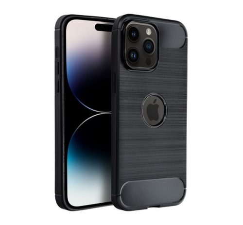 Forcell Carbon hátlap tok, Apple iPhone 15 Plus , fekete