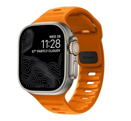 Nomad Sport Apple Watch 42/44/45/49mm szíj, narancs