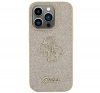 Guess Glitter Script Big 4G Apple iPhone 15 Pro hátlap tok, arany