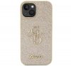 Guess Glitter Script Big 4G Apple iPhone 15 Plus hátlap tok, arany