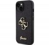 Guess Glitter Script Big 4G Apple iPhone 15 Plus hátlap tok, fekete