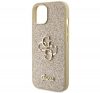 Guess Glitter Script Big 4G Apple iPhone 15 hátlap tok, arany