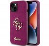 Guess Glitter Script Big 4G Apple iPhone 15 hátlap tok, lila