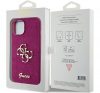 Guess Glitter Script Big 4G Apple iPhone 15 hátlap tok, lila