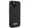 Guess Disco Metal Script Apple iPhone 15 hátlap tok, fekete