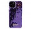 Guess Sequin Script Metal Apple iPhone 15 hátlap tok, lila