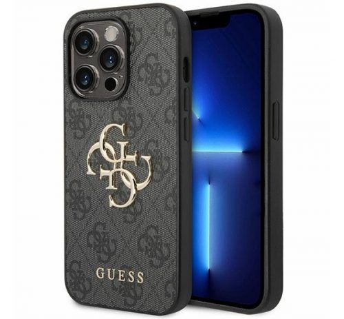 Guess 4G Big Metal Logo Apple iPhone 15 Pro Max hátlap tok, szürke