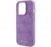 Guess Leather 4G Stamped Apple iPhone 15 Pro Max hátlap tok, lila