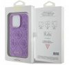 Guess Leather 4G Stamped Apple iPhone 15 Pro Max hátlap tok, lila