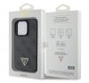 Guess Leather 4G Diamond Triangle Apple iPhone 15 Pro Max hátlap tok, fekete