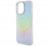 Guess IML Iridescent MagSafe Apple iPhone 15 Pro hátlap tok, türkiz