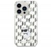 Karl Lagerfeld Monogram Choupette Apple iPhone 15 Pro hátlap tok, átlátszó