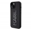 Karl Lagerfeld 3D Rubber Glitter Logo Apple iPhone 15 hátlap tok, fekete