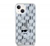 Karl Lagerfeld Monogram Choupette Apple iPhone 15 hátlap tok, átlátszó