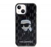 Karl Lagerfeld Monogram Ikonik Apple iPhone 15 hátlap tok, fekete