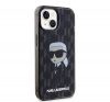 Karl Lagerfeld Monogram Ikonik Apple iPhone 15 hátlap tok, fekete