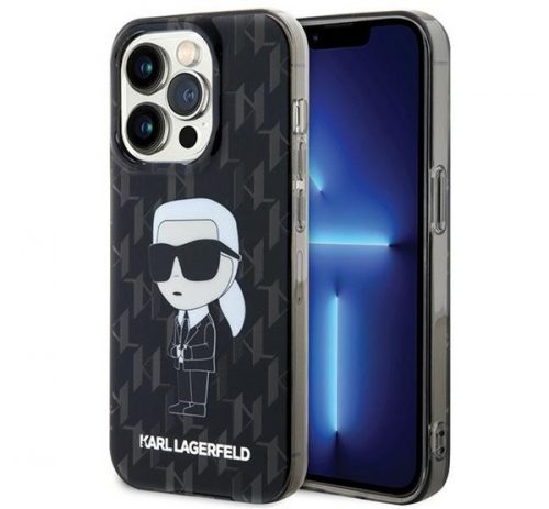 Karl Lagerfeld Monogram Ikonik Apple iPhone 15 Pro Max hátlap tok, fekete