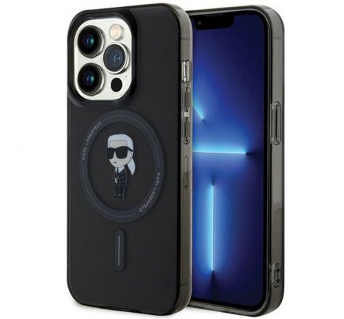 Karl Lagerfeld IML Ikonik MagSafe Apple iPhone 15 Pro hátlap tok, fekete