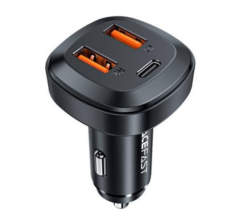 Acefast B9 autós töltő 2xUSB-A + Type-C, 66W, fekete