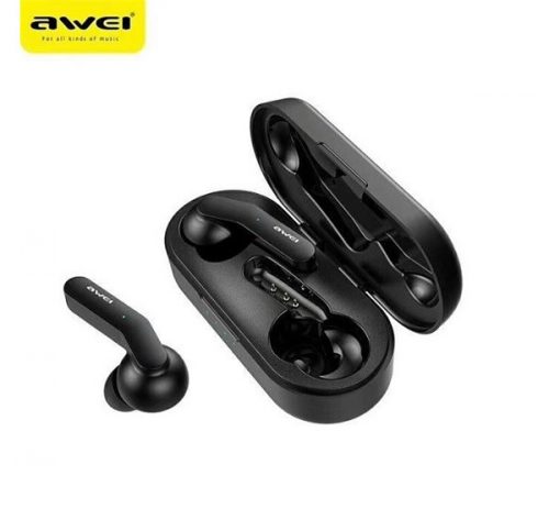 Awei T10C TWS bluetooth 5.0 fülhallgató, fekete