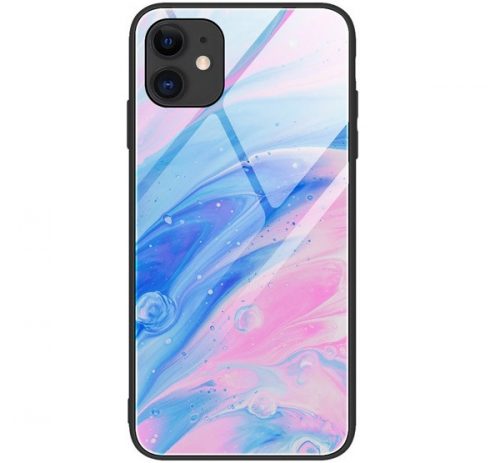 Apple iPhone 11 Pro Max, szilikon védőkeret, rózsaszín/kék