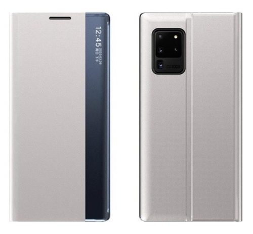 Xiaomi Redmi Note 8, oldalra nyíló tok, ezüst