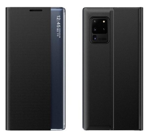 Xiaomi Redmi Note 9 5G, oldalra nyíló tok, fekete