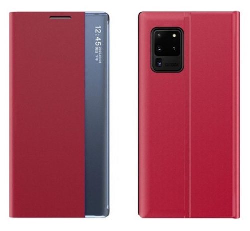 Xiaomi Redmi Note 9 5G, oldalra nyíló tok, piros