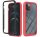 Oppo A54 5G / A74 5G / A93 5G, szilikon hátlap és műanyag előlapi tok, fekete/piros