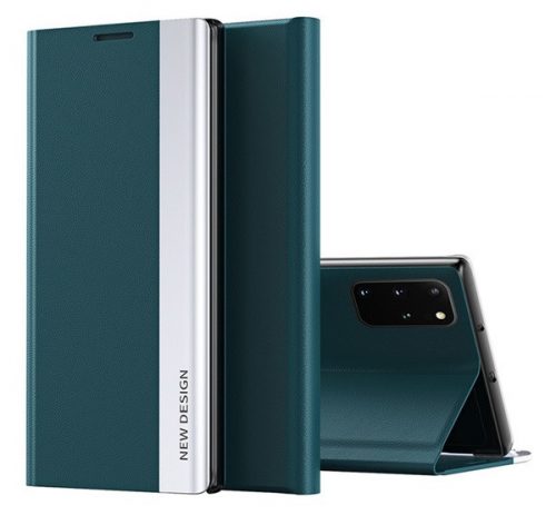 Huawei P30 Lite, oldalra nyíló tok, sötétzöld