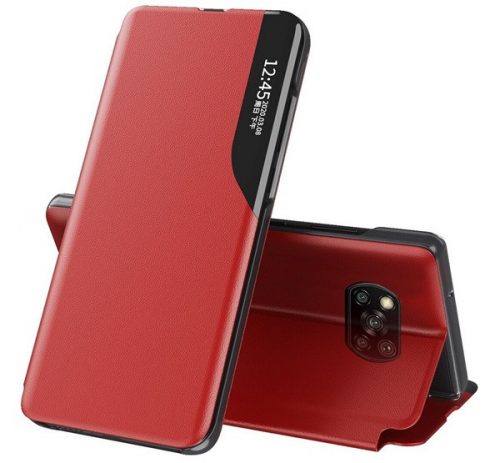 Xiaomi Poco F4 GT, oldalra nyíló tok, piros