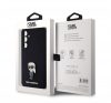 Karl Lagerfeld Liquid Silicone Metal Ikonik Samsung Galaxy S23 FE hátlap tok, fekete