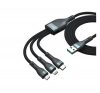 4smarts USB / Lightning / microUSB / Type-C PremiumCord, töltőkábel Multi 18W, 1.5m, fekete