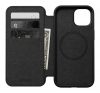 Nomad Modern Leather Folio iPhone 15 flip tok, fekete