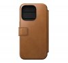 Nomad Modern Leather Folio iPhone 15 Pro flip tok, angol barna