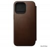 Nomad Modern Leather Folio iPhone 15 Pro Max flip tok, barna