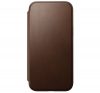 Nomad Modern Leather Folio iPhone 15 Pro Max flip tok, barna